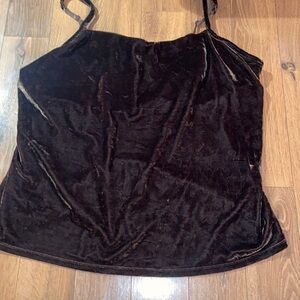 ADDITION ELLE velour tank top with bra